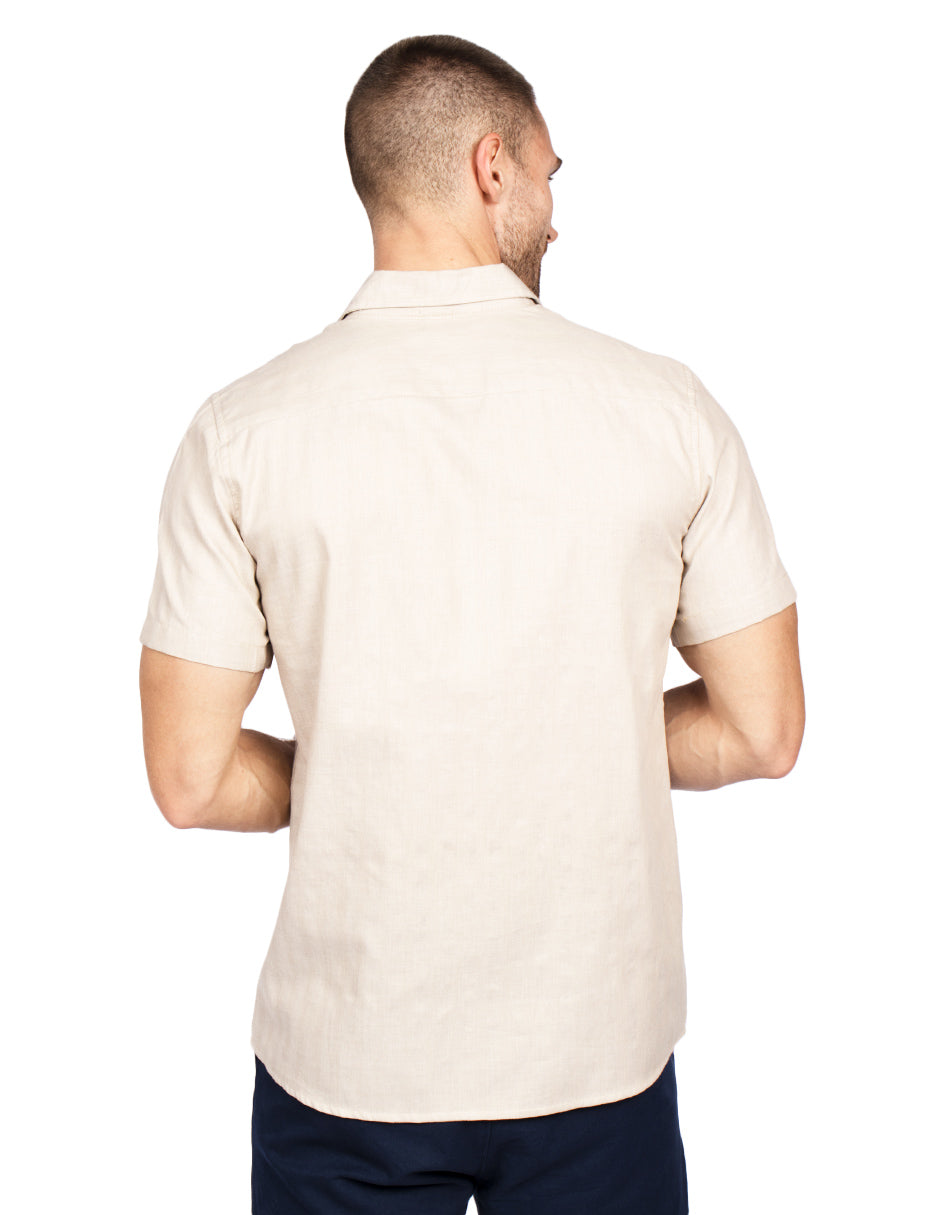 Camisas Para Hombre Regular Fit Solida B51359 Kaki
