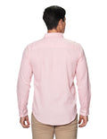 Camisas Hombre Manga Larga Tipo Lino Slim Fit B31322 Rosa Palo