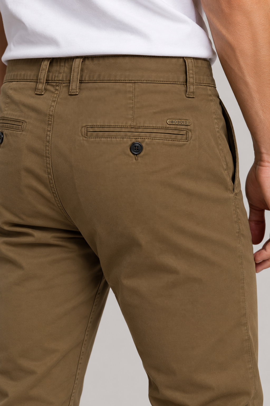 Pantalones Para Hombre Chino Algodón Stretch GWOVEN Tabaco