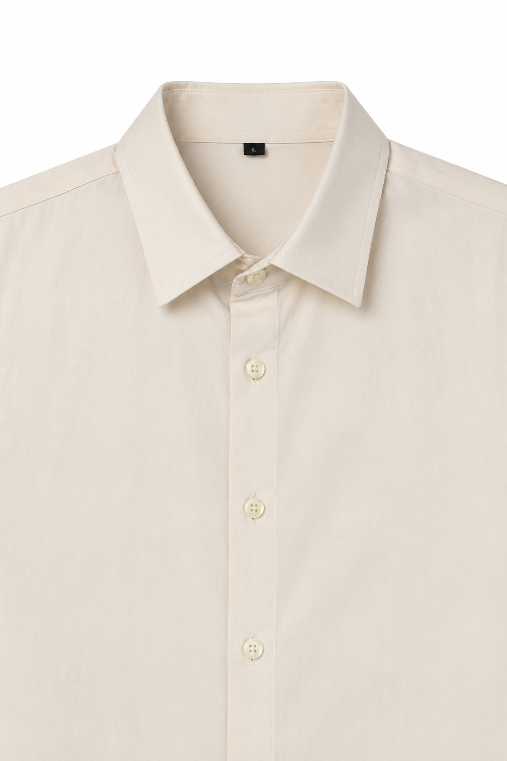 Camisas Para Hombre Formal Básica Lisa Libre de Arrugas B55406 Hueso