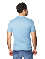 Playeras Para Hombre Manga Corta Con Botones A45305 Azul