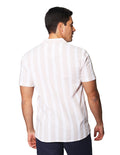 Camisas Para Hombre Bobois Moda Casuales De Manga Corta Estampada De Cuello Abierto Con Textura Relaxed Fit B41366 Kaki
