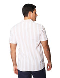 Camisas Para Hombre De Manga Corta Estampada De Cuello Abierto Con Textura Relaxed Fit B41366 Kaki