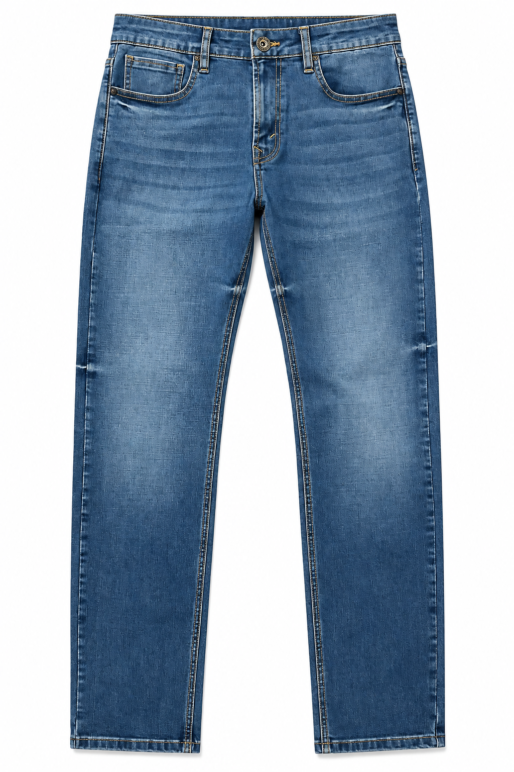 Jeans Para Hombre Mezclilla Slim Deslavado  J61107 Azul