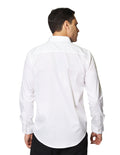 Camisas Para Hombre Bobois Moda Casuales De Tela Oxford Extra Fino De Manga Larga Cuello Italiano Regular Fit B41301 Blanco