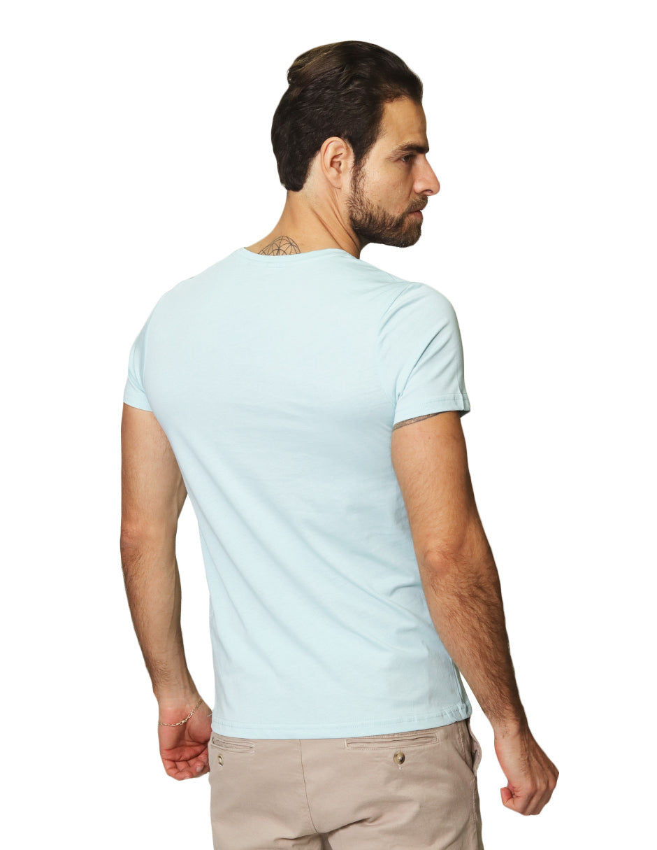 Playeras Para Hombre Cuello Redondo Basica APCR Menta