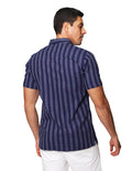 Camisas Para Hombre Bobois Moda Casuales De Manga Corta Cuello Italiano Con Estampado Regular Fit B41376 6