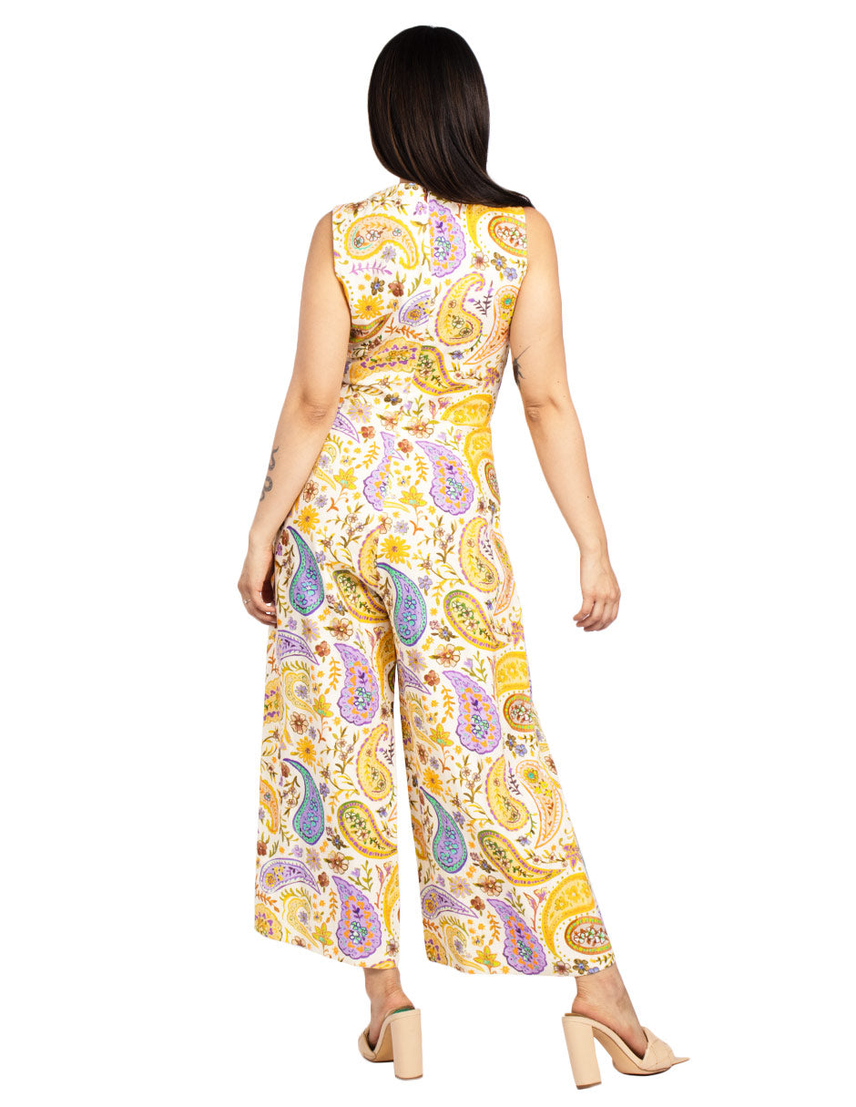 Jumpsuits Para Mujer Cruzado Con Hebilla W51133 Unico