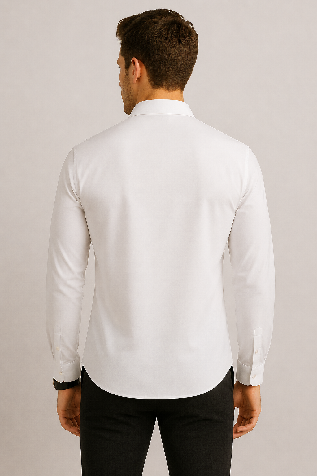 Camisas Para Hombre Super Stretch Sin Arrugas B55401 Blanco