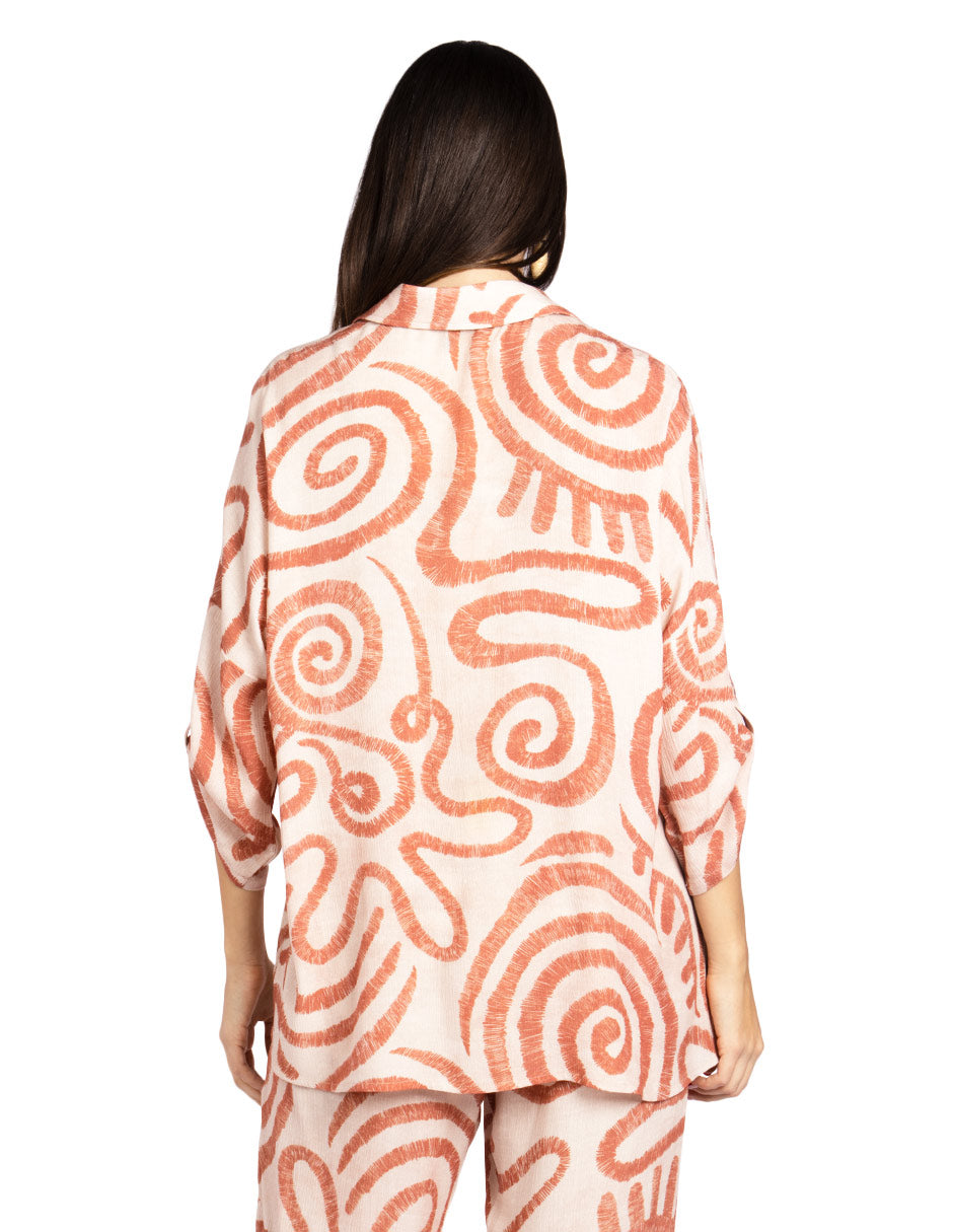 Blusas Para Mujer Camisera Etnica N51135 Rustico