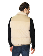 Chalecos Para Hombre Acolchado Cuello Sherpa H45307 Beige