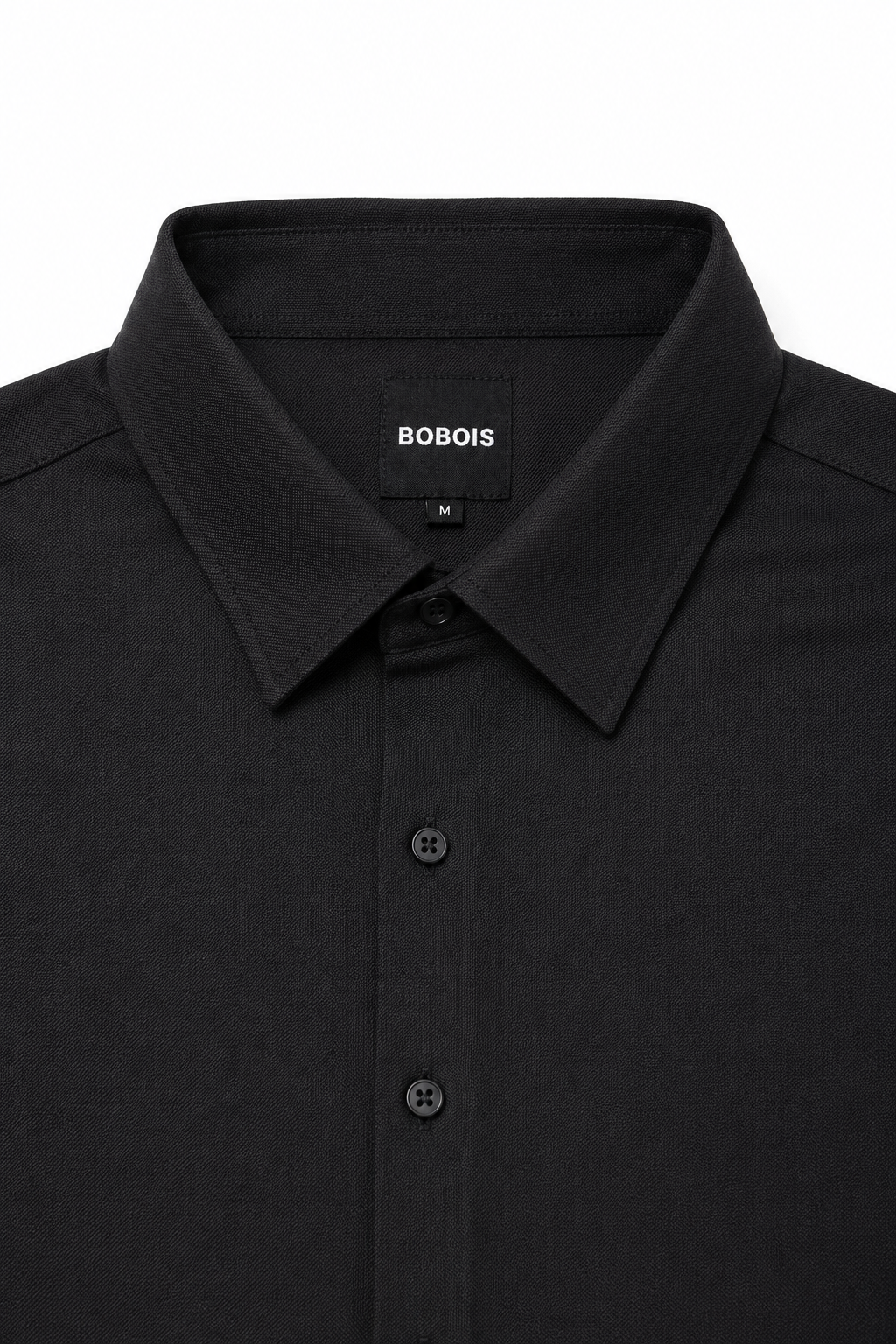 Camisas Para Hombre De Micropique Tejido Punto Ligero Stretch B65401 Negro