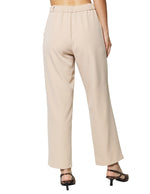 Pantalones Para Mujer Liso Basico Con Pinzas W43109 Beige