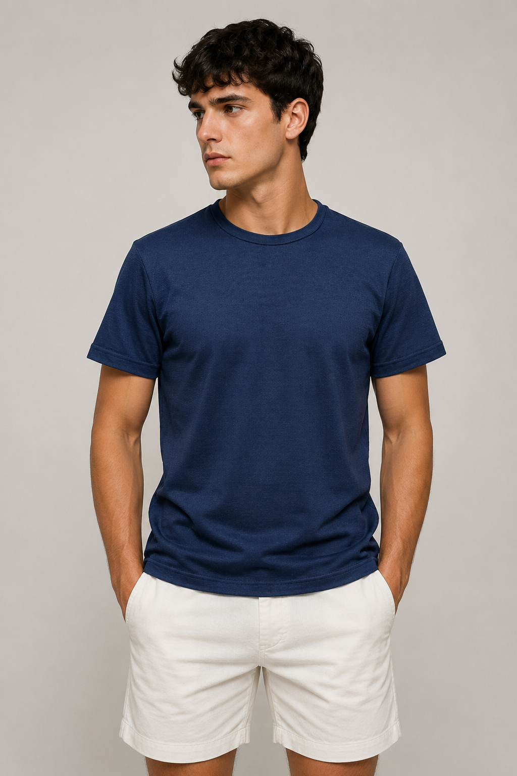 Playeras Para Hombre Manga Corta Micro Pique A61301 Marino