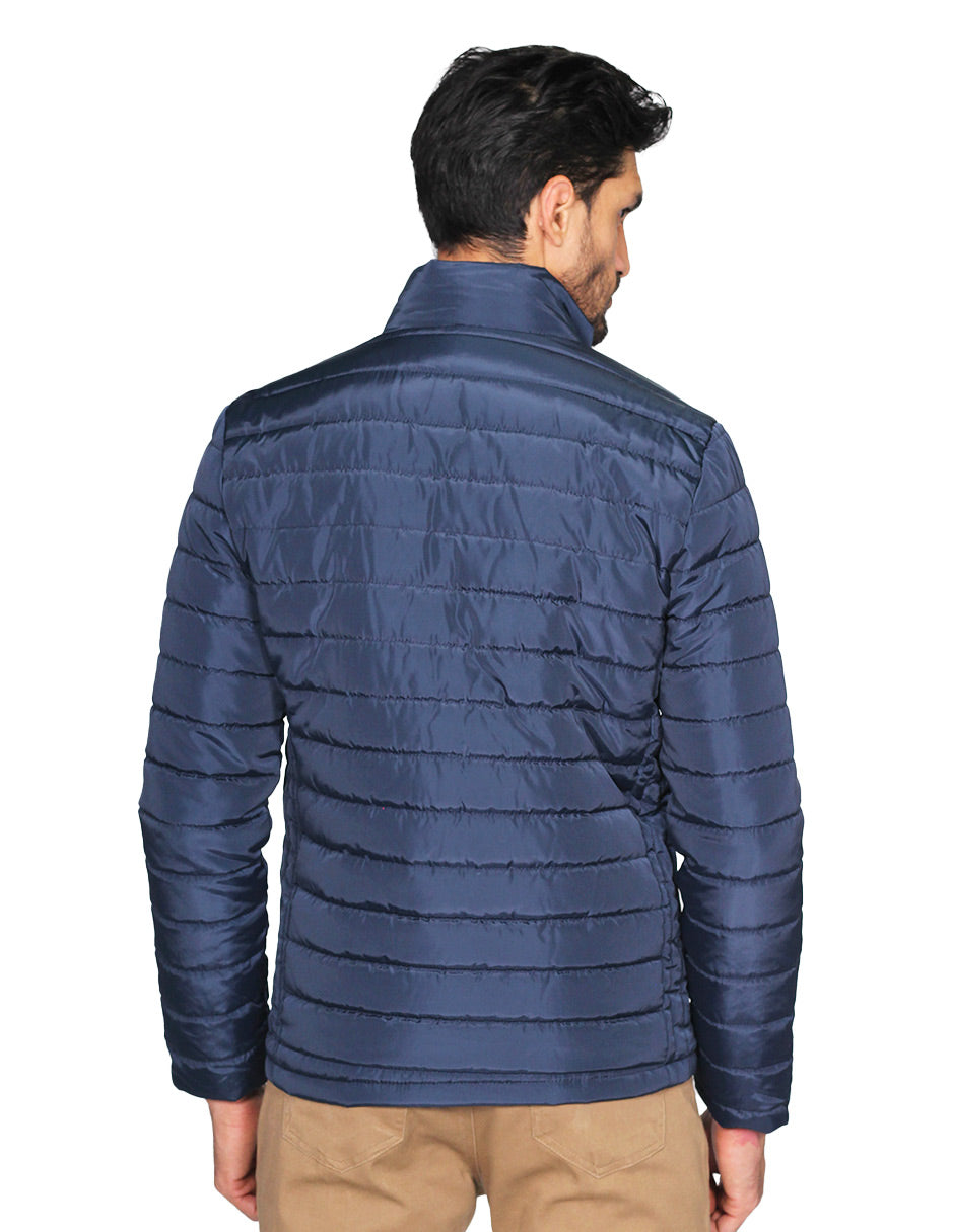 Chamarras Para Hombre Cuello Alto Con Relleno D15102 Marino