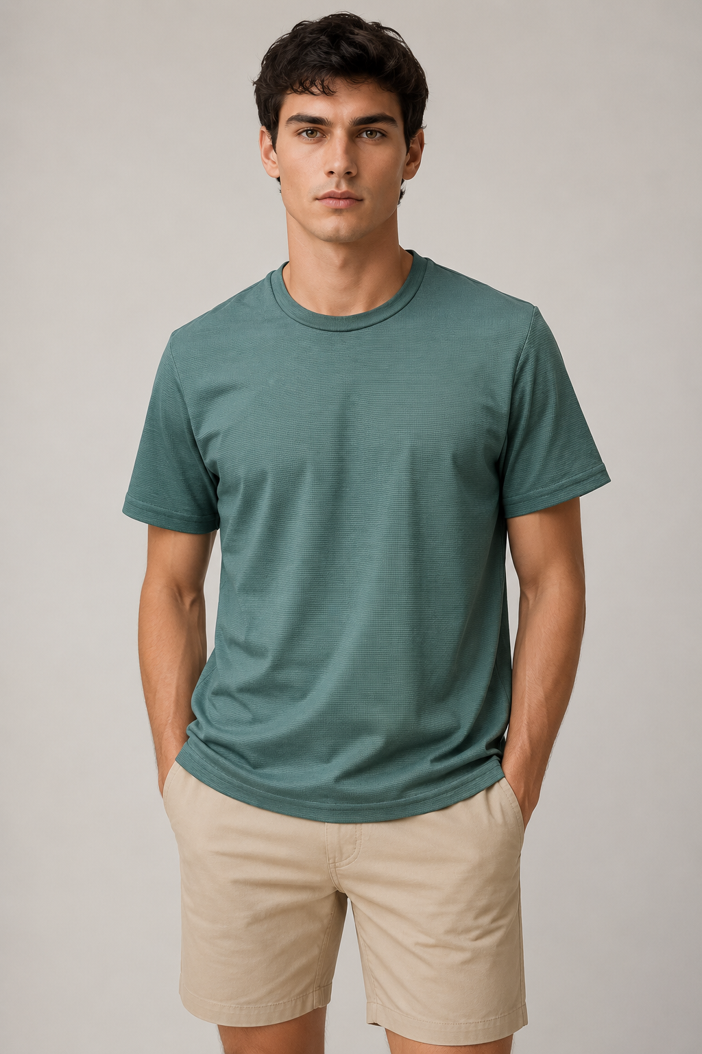 Playeras Para Hombre Manga Corta Micro Pique A61301 Olivo