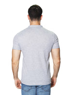 Playeras Para Hombre Manga Corta Con Botones A45305 Jaspe