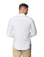 Camisas Para Hombre Manga Larga Slim Fit Blanco BPOPST