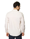 Camisas Para Hombre Manga Larga Lisa B45101 Beige