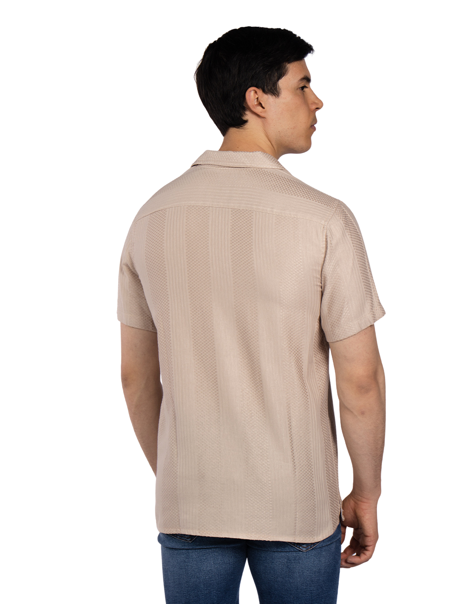 Camisas Para Hombre Jacquard Relaxed Fit B51363 Arena