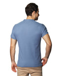 Playeras Polo Para Hombre Cuello Mao Bordado APCMAB Acero