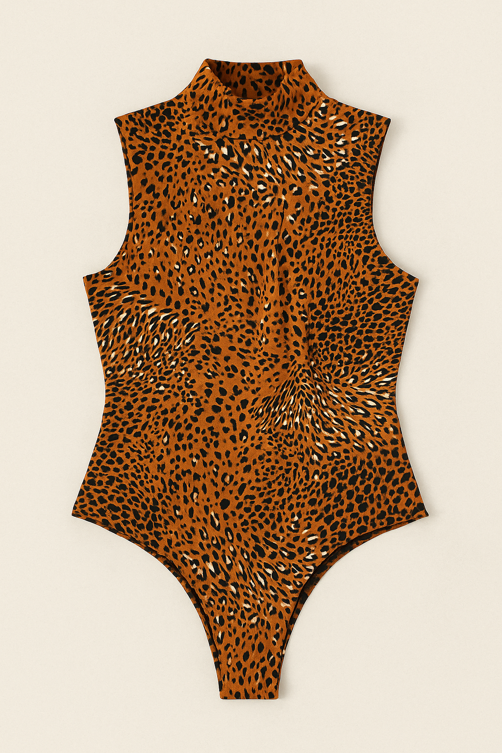 Pantiblusas Para Mujer Sin Mangas Cuello Alto Animal Print N43156 Camel