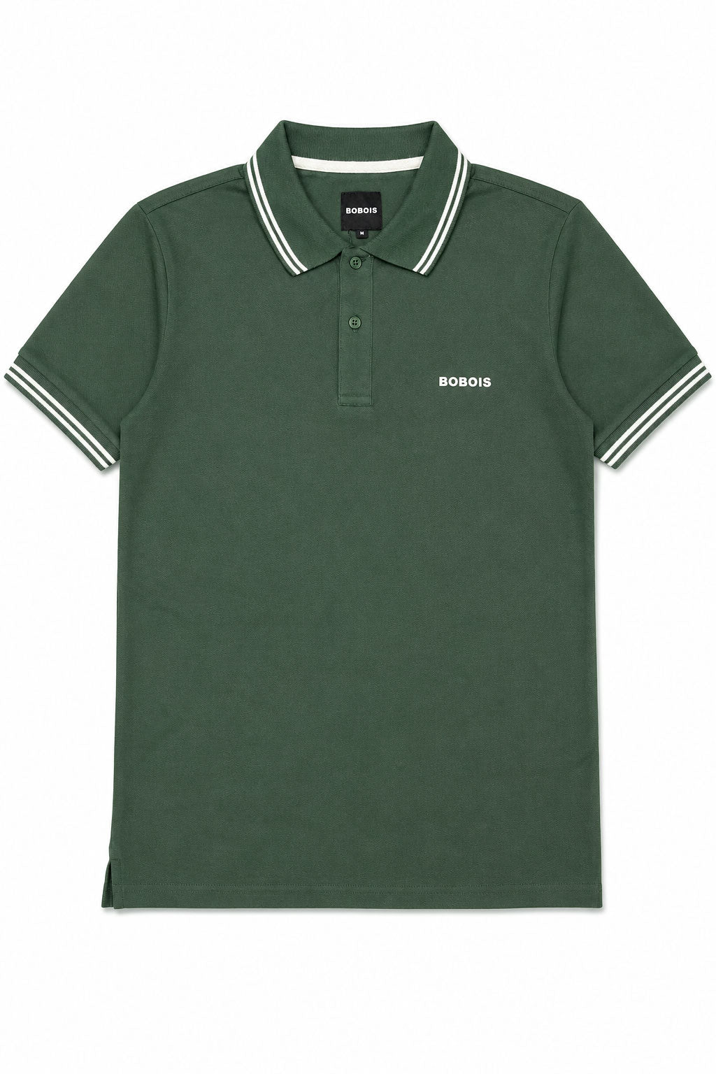 Playeras Polo Para Hombre Básica con Rayas APOLRS Militar