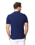 Playeras Polo Para Hombre Tejida Sin Botones A41457 Marino