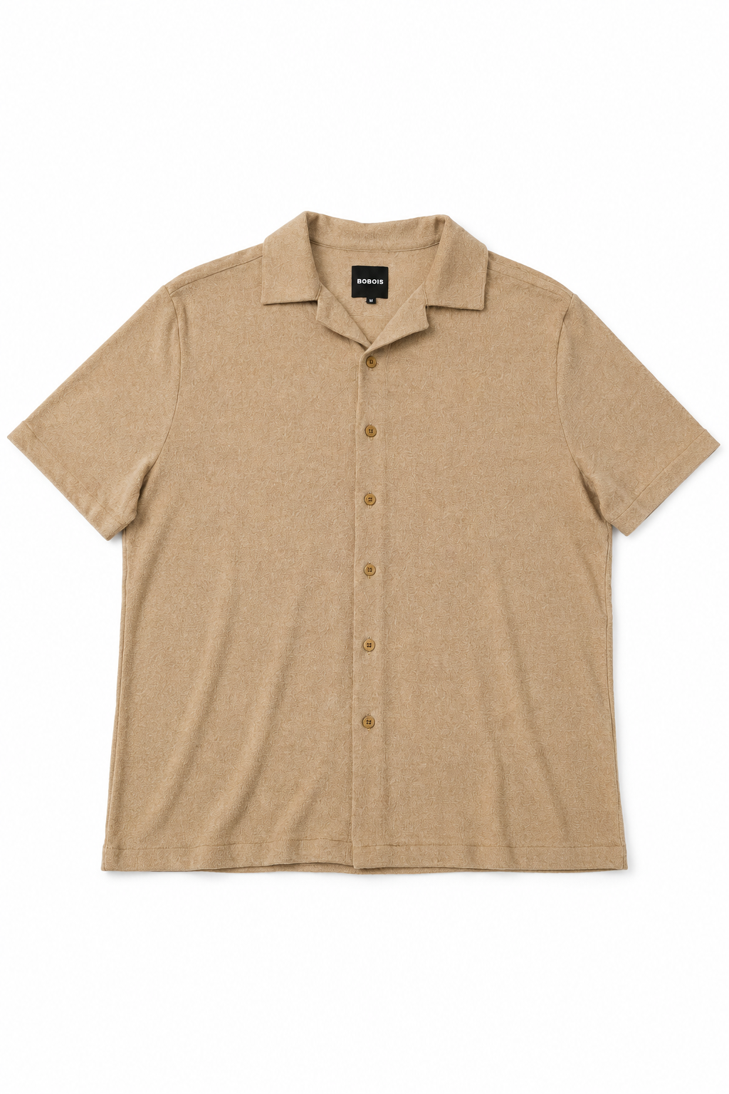 Camisas Para Hombre Manga Corta Tacto Cashmere B65451 Beige