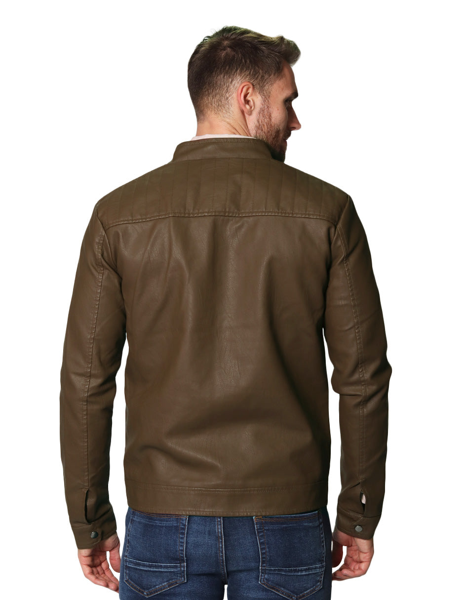 Chamarras Para Hombre Bobois Moda Casuales Chaqueta De Piel Sintetica –  BOBOIS