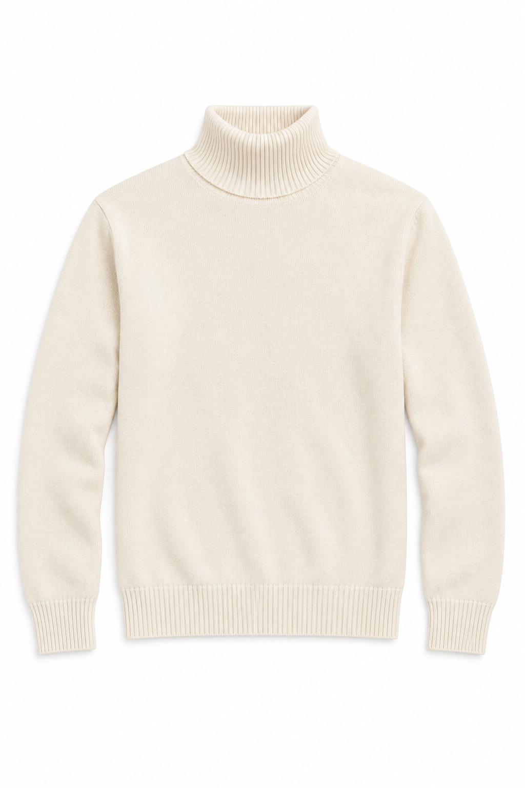 Suéteres Para Hombre Cuello Tortuga De Punto Fino E65303 Crema