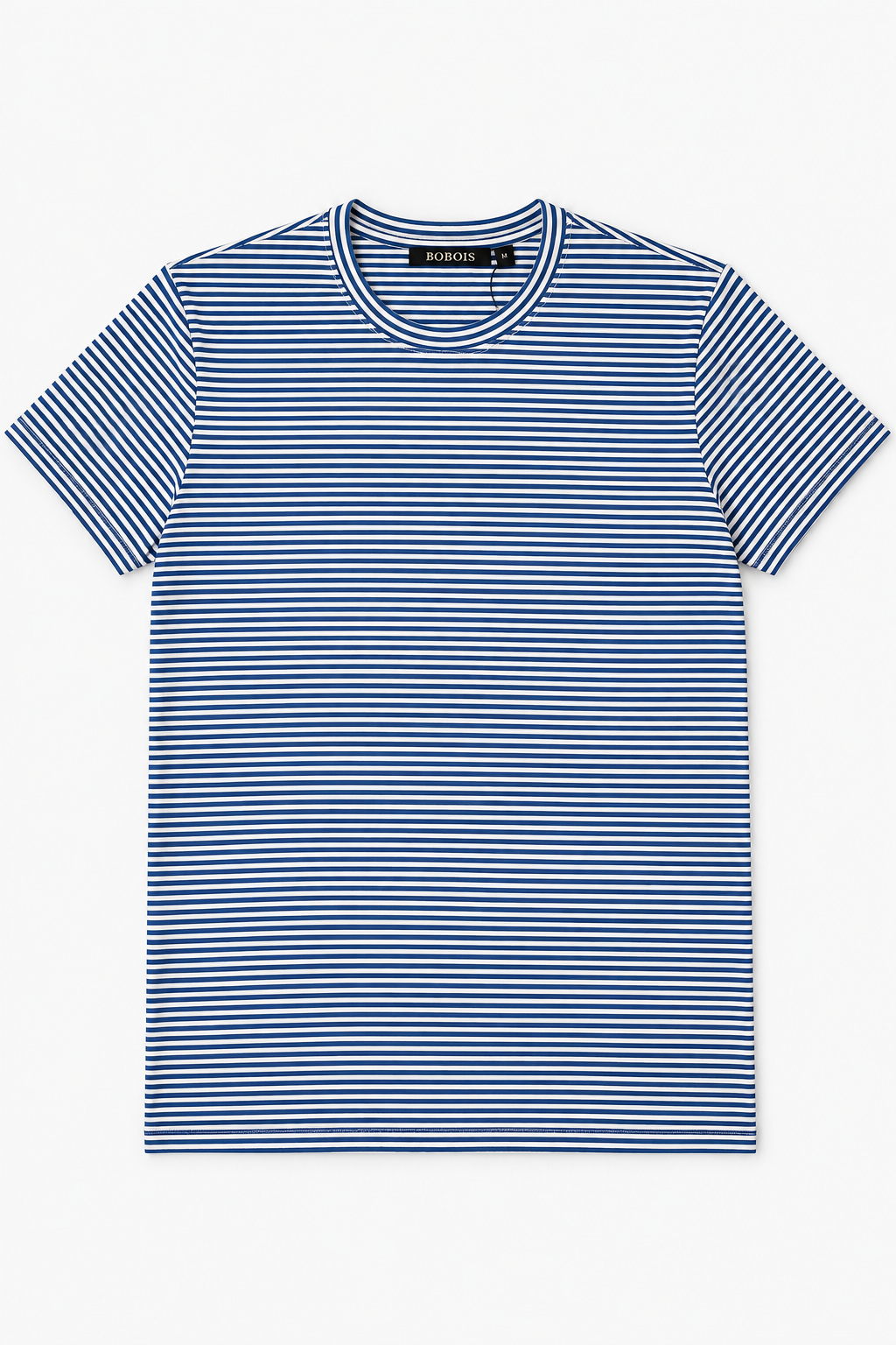 Playeras Para Hombre De Manga Corta Con Estampado De Micro Rayas A41111 Azul