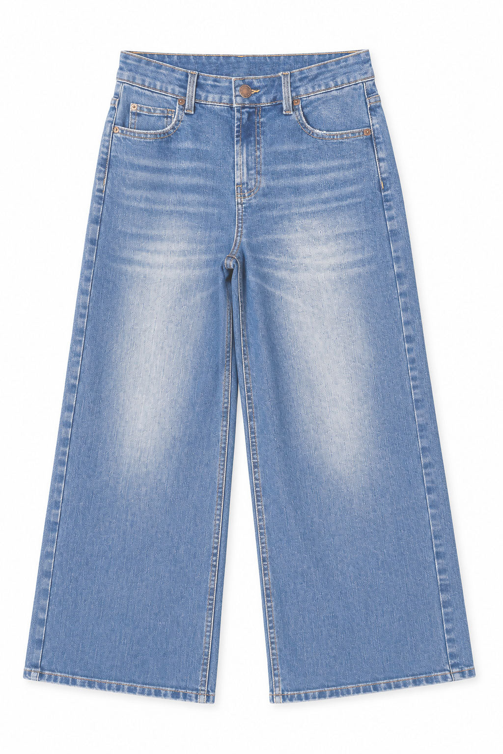 Jeans Para Mujer Básico Wide Leg Amplios V61107 Unico