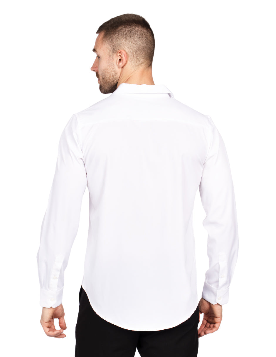Camisas Para Hombre Regular Fit Sin Arrugas BPOP4W Blanco