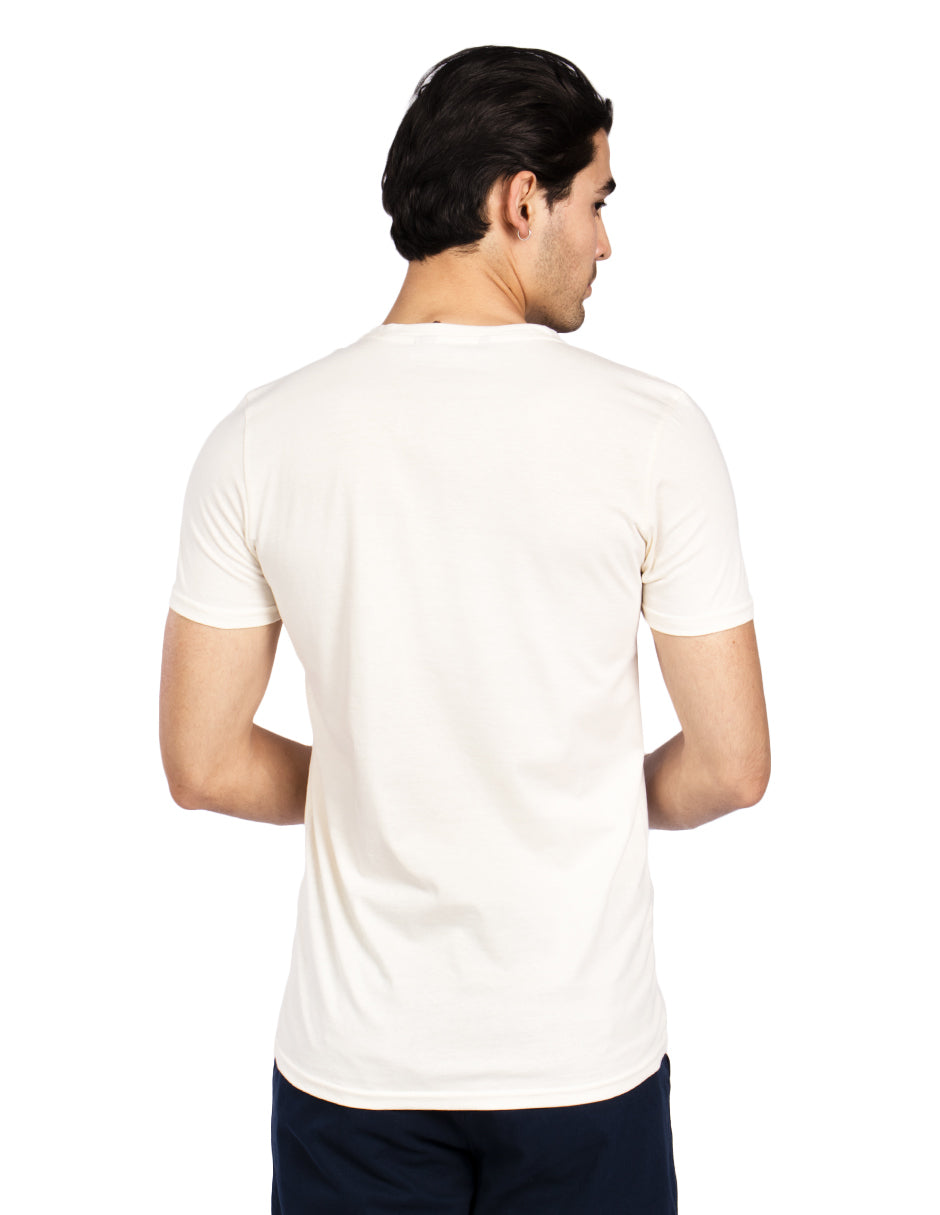 Playeras Para Hombre Cuello Redondo Basica APCR Hueso