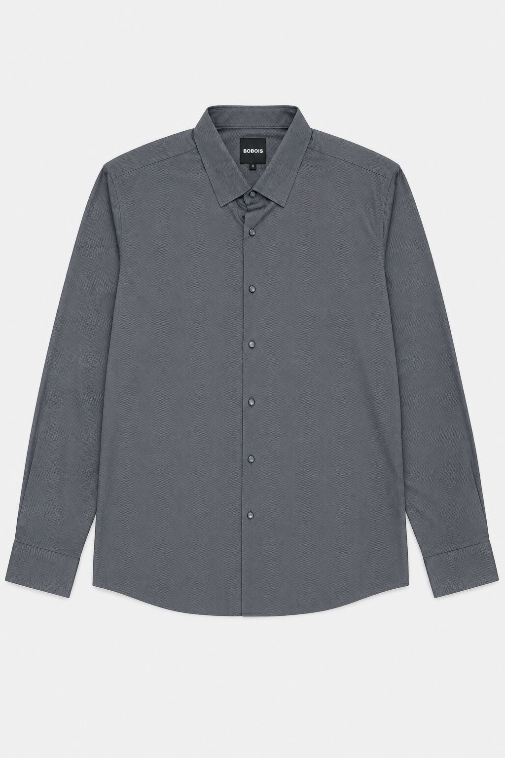Camisas Para Hombre Super Stretch Jacquard Sin Arrugas B55404 Gris