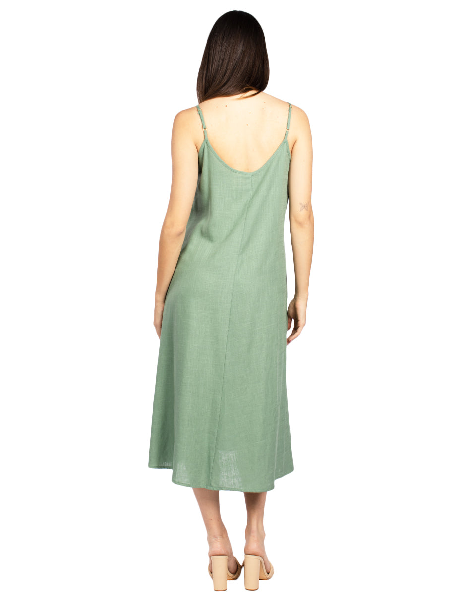 Vestidos Para Mujer Largo Amplio De Tirantes S51120 Sage