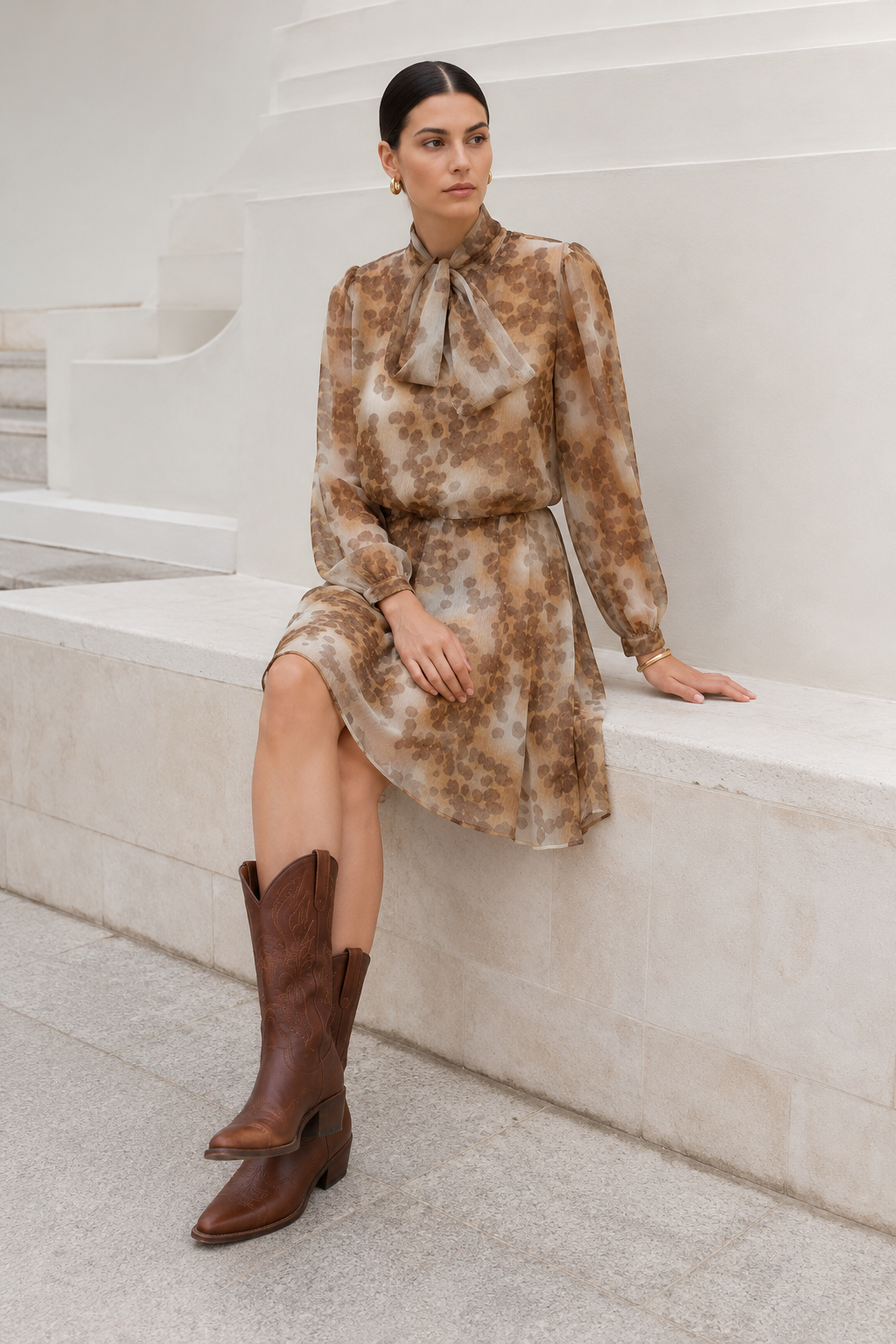Vestidos Para Mujer Corto Listón en Cuello S63101 Unico