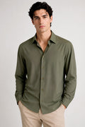 Camisas Para Hombre Super Stretch Sin Arrugas B55401 Verde
