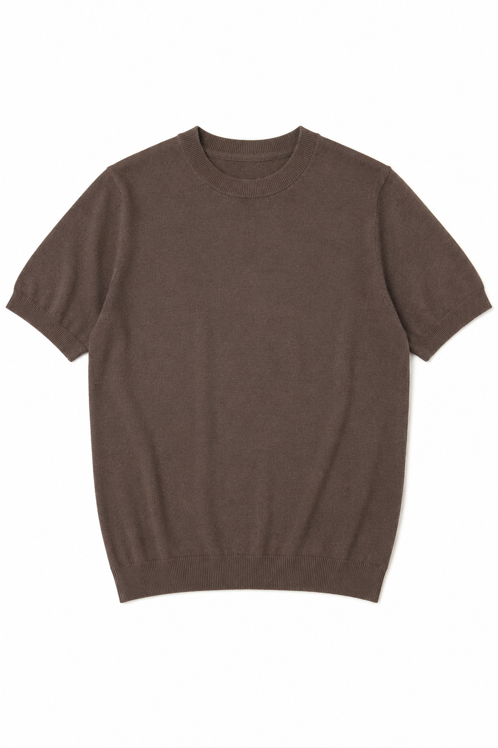 Playeras Para Hombre de Punto Cuello Redondo A61451 Chocolate