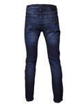 Jeans Para Hombre Bobois Moda Casuales Pantalones De Mezclilla Corte Slim Deslavados J35113 Azul