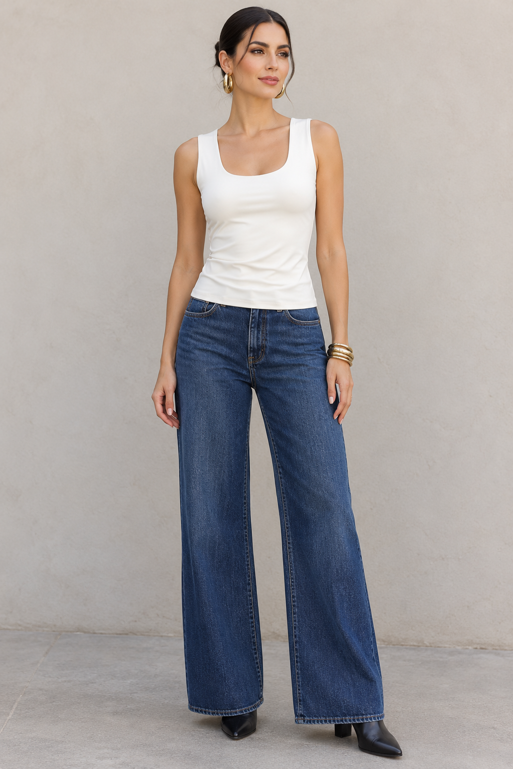 Blusas Para Mujer Sin Mangas Básica De Licra N63110 Hueso