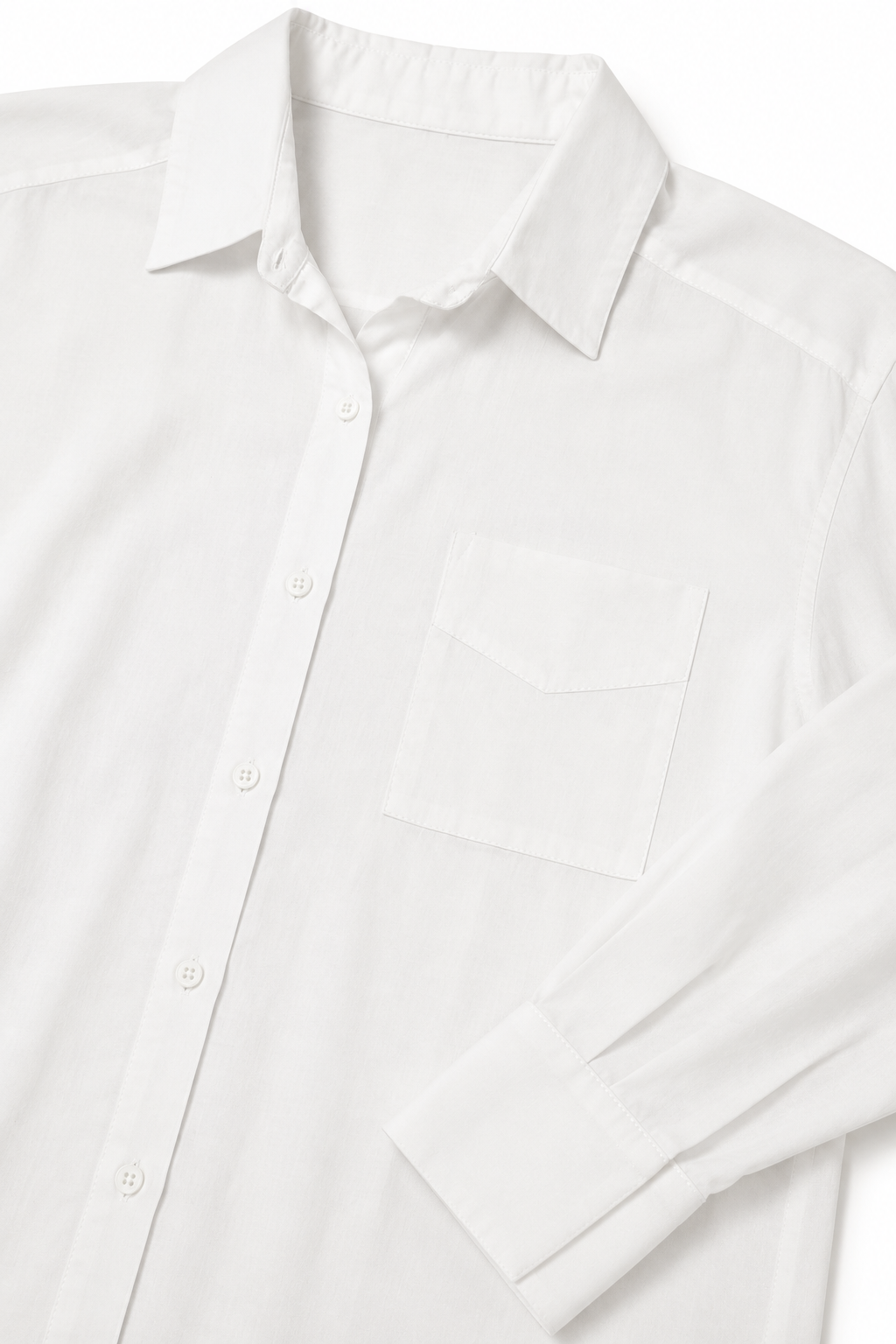 Blusas Para Mujer Camisera Oversize Popelina N61109 Blanco