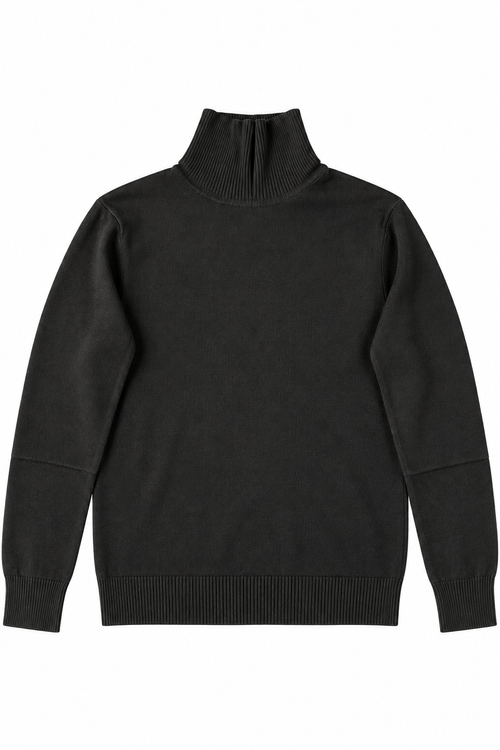 Suéteres Para Hombre Cuello Tortuga De Punto Fino E65303 Negro