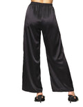 Pantalones Para Mujer Satinado Acampanado Wide Leg W43118 Negro