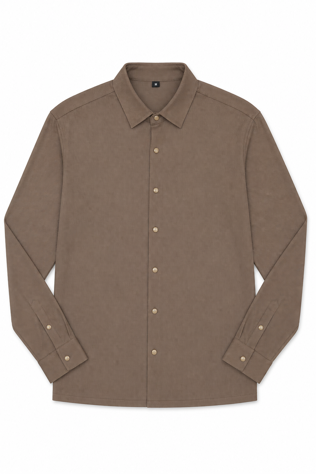 Camisas Para Hombre Super Stretch Jacquard Sin Arrugas B55404 Camel