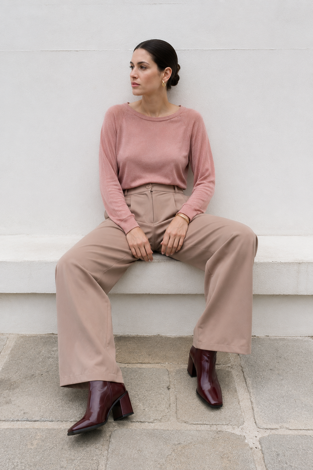 Pantalones Para Mujer De Vestir Super Strech W63101 Taupe