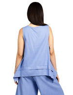 Blusas Para Mujer Bluson Tipo Lino N51146 Azul