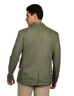 Blazers Para Hombre Casuales De Lino F51301 Olivo