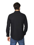 Camisas Para Hombre Manga Larga Lisa B45101 Negro